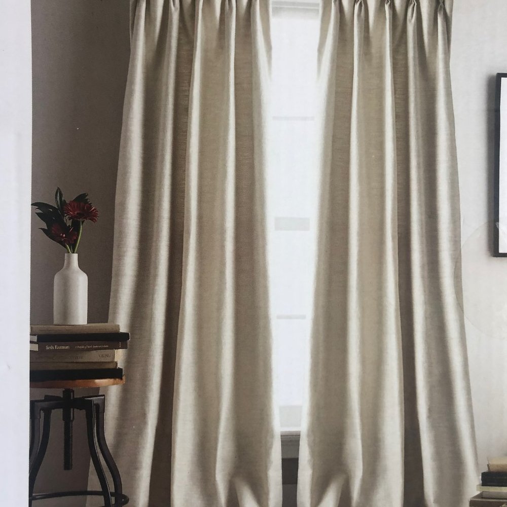DKNY Ivory Striation Curtains